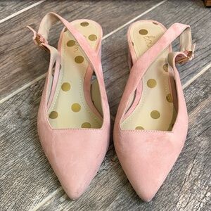 Boden Pink Suede Slingback Sandal, EU 38/US 7.5
